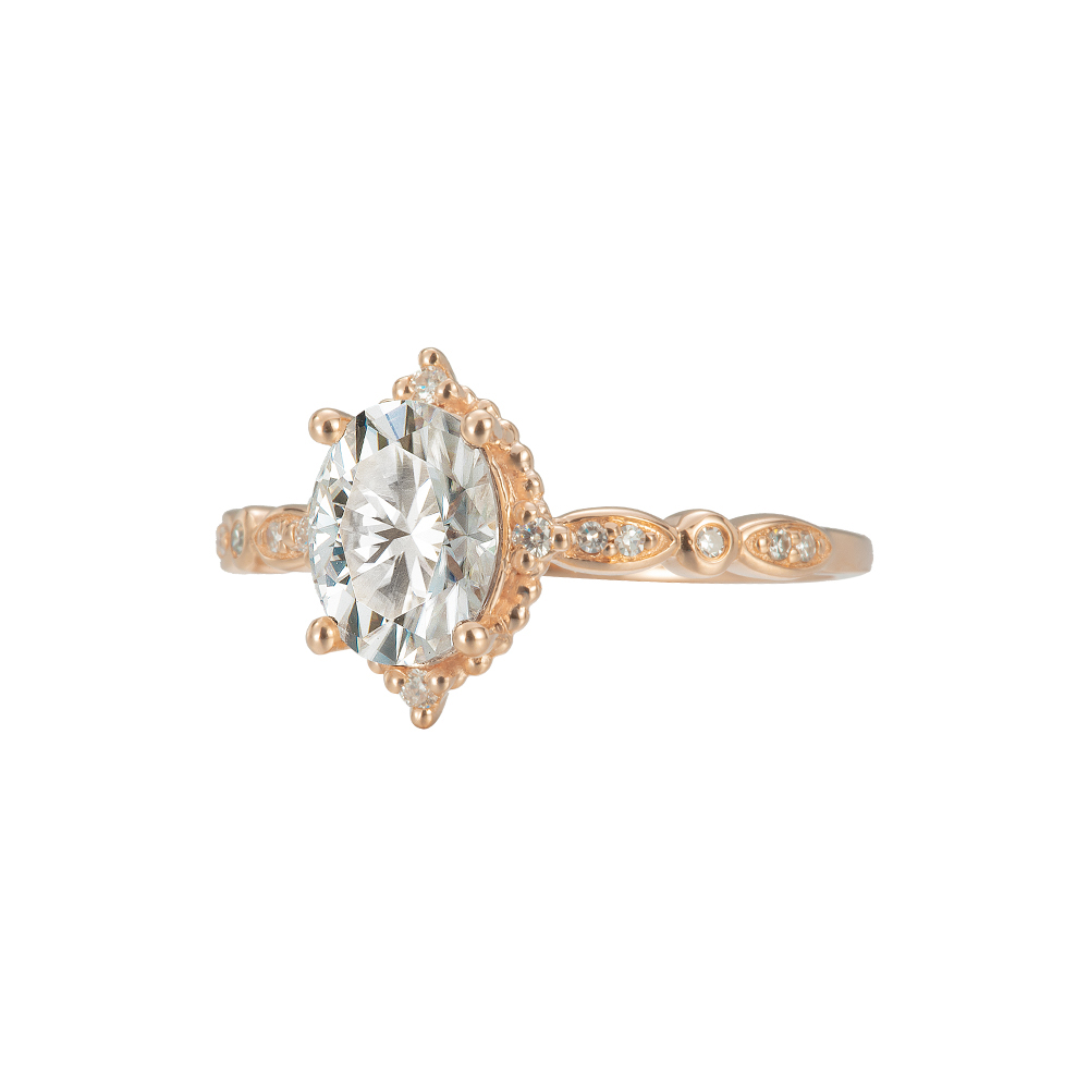 Vintage Oval Moissanite Engagement Ring - Victoria – Sunday Island Jewelry