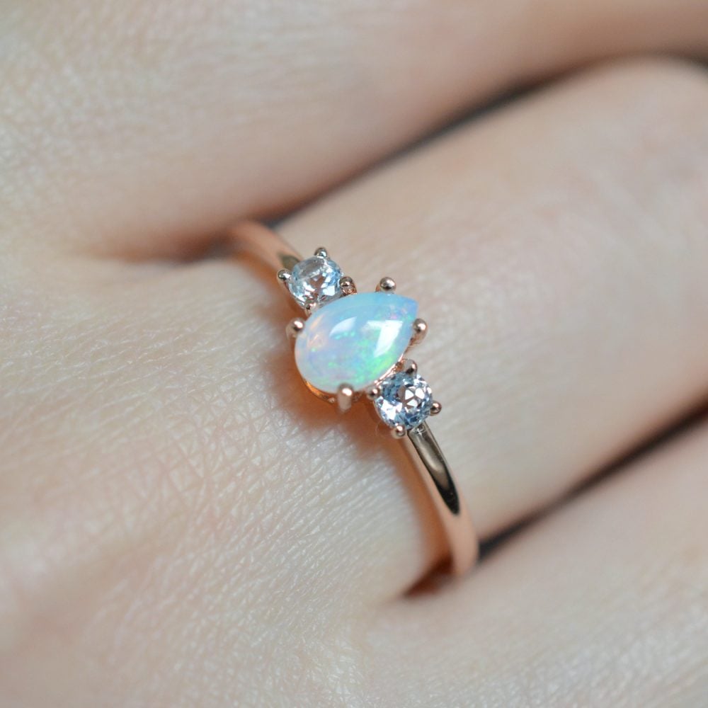 Teardrop deals opal ring