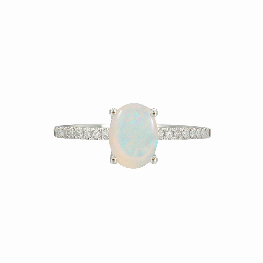 Oval Cut Opal Engagement Ring – Skylar – Sunday Island Jewelry