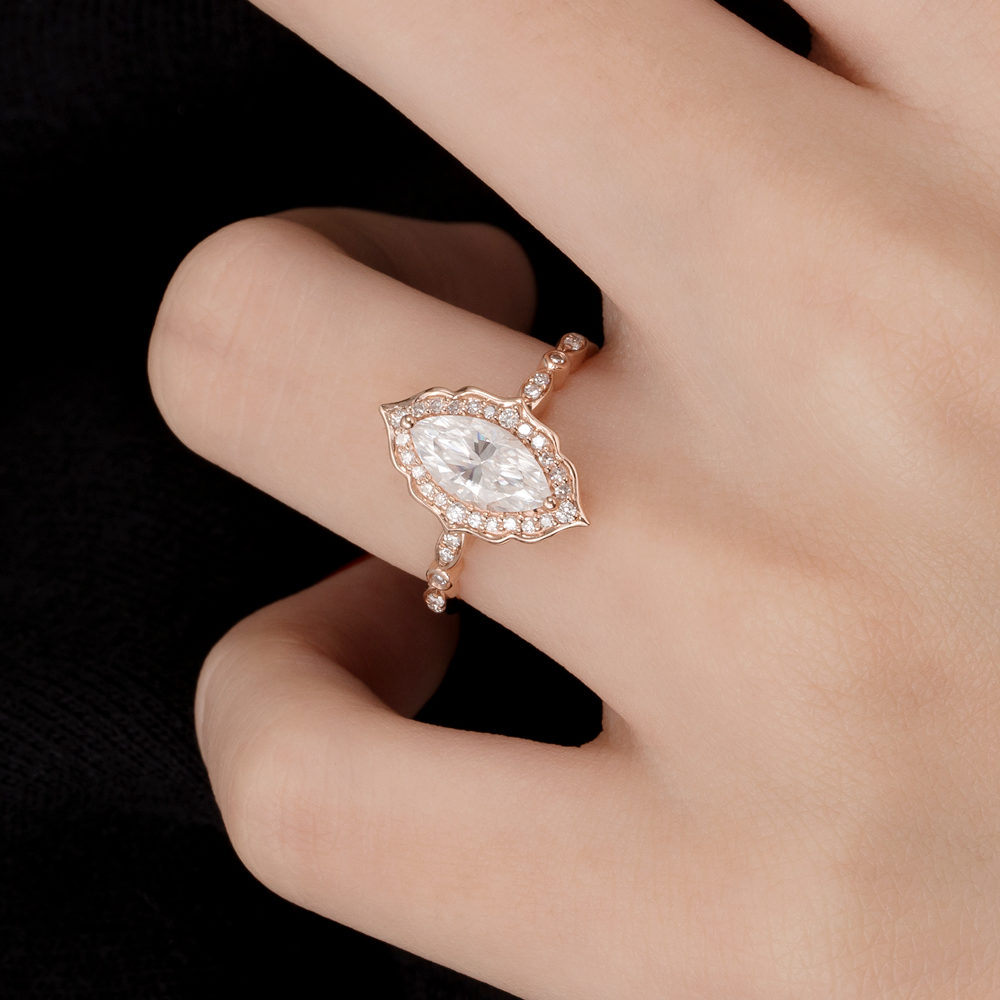 Vintage Marquise Cut Moissanite Ring- Bailey – Sunday Island