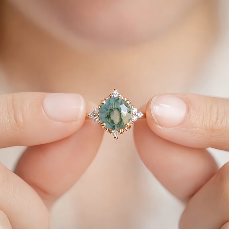 Moss Agate Rings