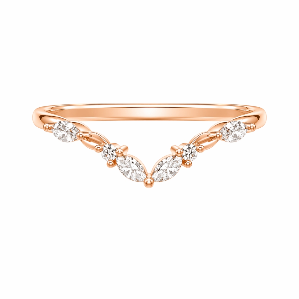 Marquise Diamond Contour Band - Birdie
