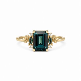Secret Garden emerald cut alexandrite ring Jasmine